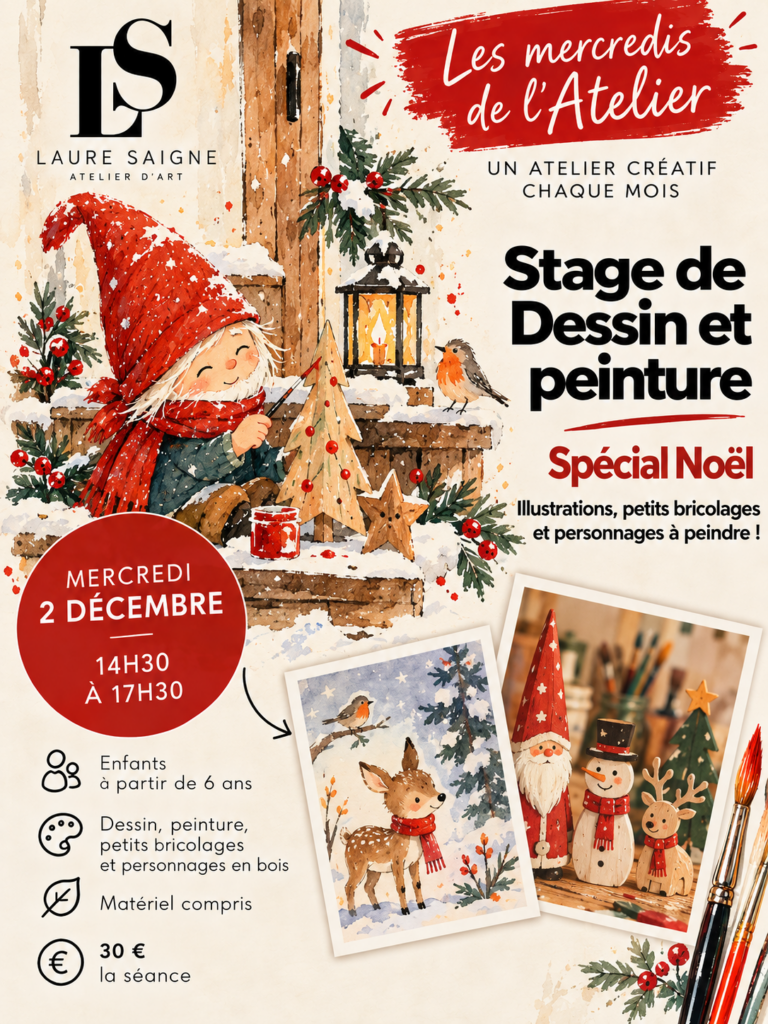 mercredis créatif laure saigne dessin et peinture noël